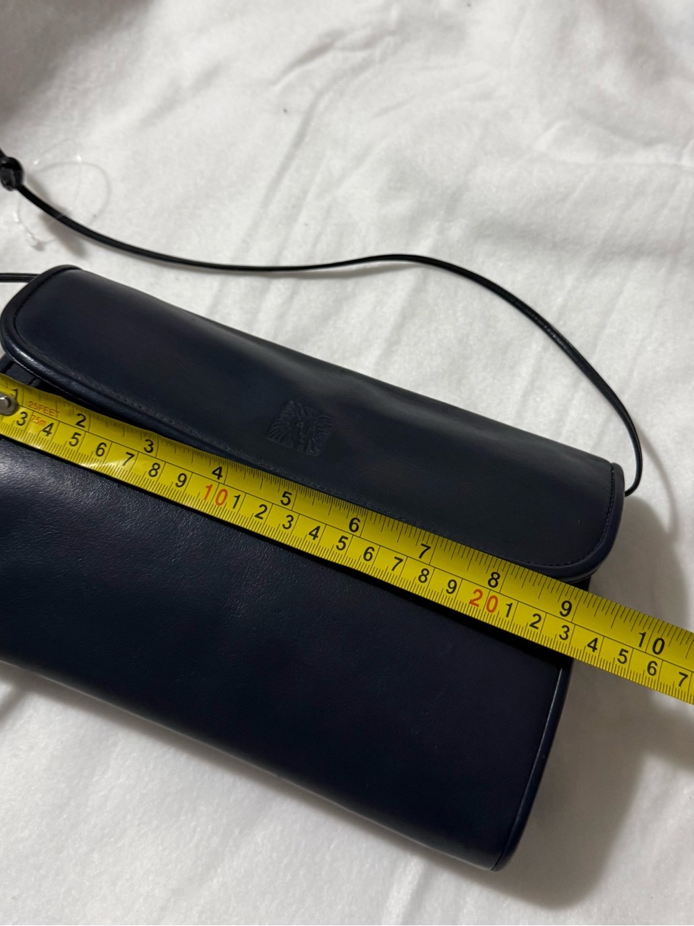 Anne Klein Navy Blue Leather Crossbody Bag - Picture 8 of 9